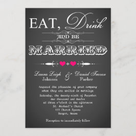 Vintage Typografie-Tafel-Hochzeit laden 2 ein Einladung