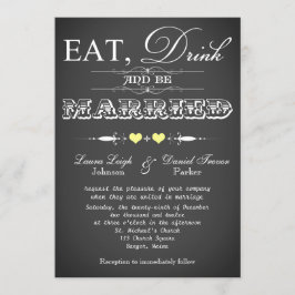 Vintage Typografie-Tafel-Hochzeit laden 4 ein Einladung