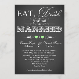 Vintage Typografie-Tafel-Hochzeit laden 5 ein Einladung
