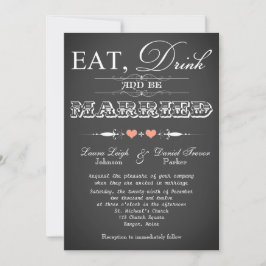 Vintage Typografie-Tafel-Hochzeit laden 6 ein Einladung
