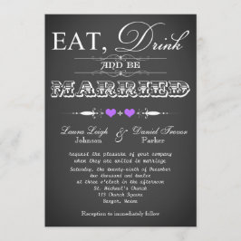 Vintage Typografie-Tafel-Hochzeit laden 8 ein Einladung