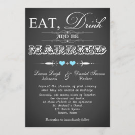 Vintage Typografie-Tafel Hochzeitsempfang 10 Einladung