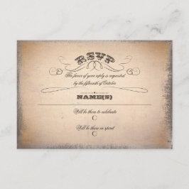 Vintage Typografie-UAWG RSVP Karte