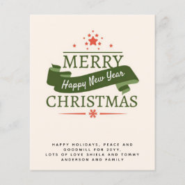 Vintage Typografie-Weihnachtsbrief