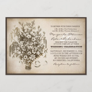 Vintage typografische Einladungen