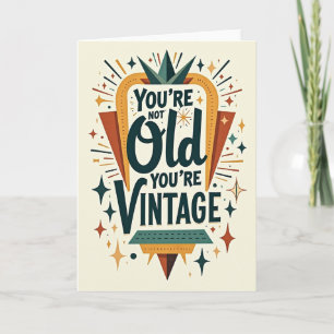 Vintage-typografische Geburtstagskarte Karte