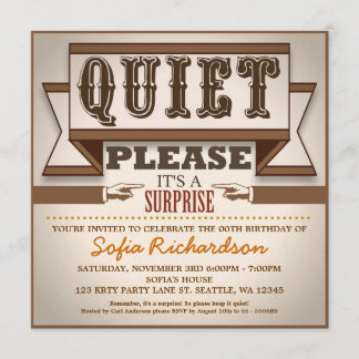 Vintage typografische Überraschungsparty Einladung