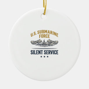 Vintage U-Boot-Streitkräfte Stiller Dienst Vektor Keramik Ornament