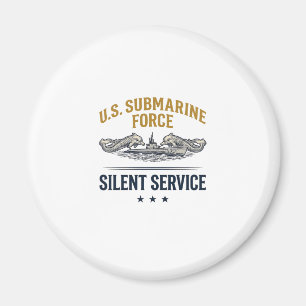 Vintage U-Boot-Streitkräfte Stiller Dienst Vektor Magnet