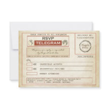 Vintage UAWG WEDDING-Telegramme