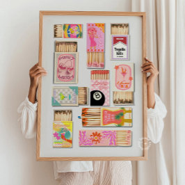 Vintage Übereinstimmung Poster