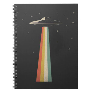 Vintage UFO Alien Entführung Retro-Raumschiff Notizblock