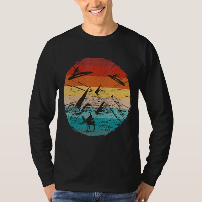 Vintage Ufo-antike ägyptische Pyramiden Ägyptische T-Shirt (Vorderseite)