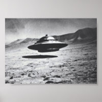 Vintage-UFO-Fotografie auf dem Mond