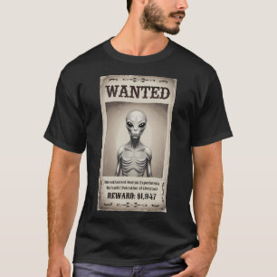 Vintage-UFO-Gesuchtes-Plakat - Außerirdischer Krim T-Shirt