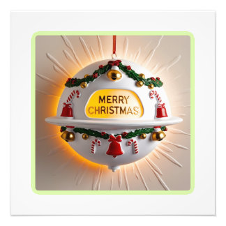 Vintage Ufo Weihnachtsschmuck Fotodruck