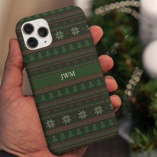 Vintage Uguler Sweater Green Monogram iPhone 14 Hülle