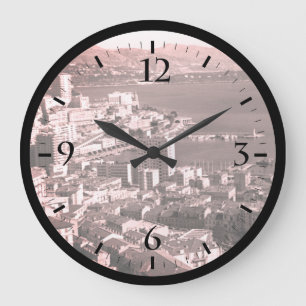 Vintage-Uhr aus dem Fürstentum Monaco, Monte Carlo Große Wanduhr
