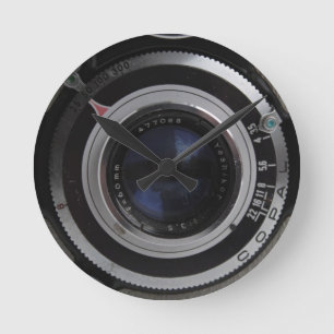 Vintage-Uhr in Kamera-Form Runde Wanduhr