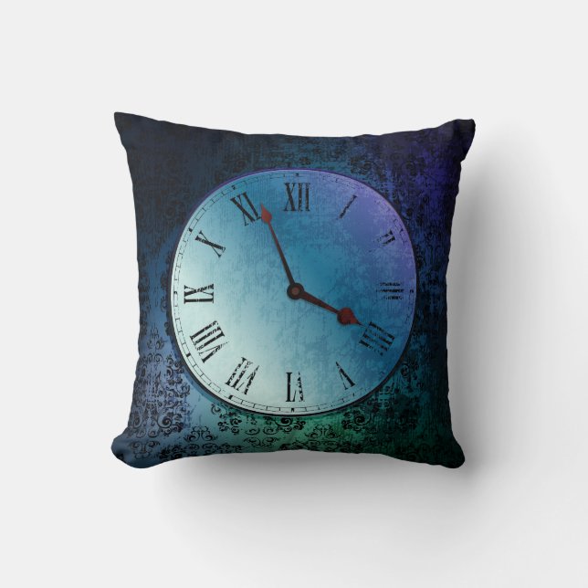 Vintage Uhr Kissen (Vorderseite)