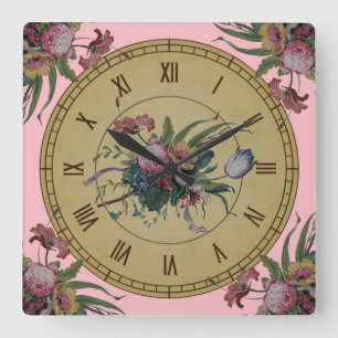 Vintage Uhr mit Blume
