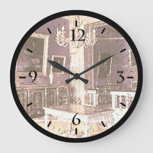 Vintage-Uhr Monaco Prinzenpalast York Room Große Wanduhr