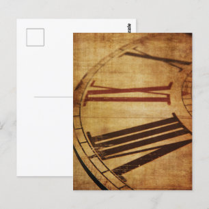 Vintage Uhr Postkarte