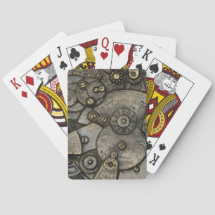 Vintage-Uhrwerk-Mechanismus-Spielkarten Spielkarten