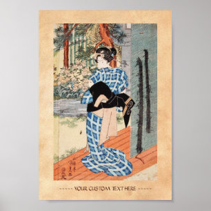 Vintage Ukiyo-e japanese geisha Utagawa Poster