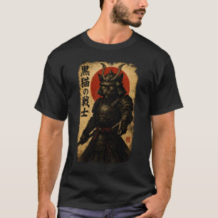 Vintage-Ukiyo-e-Kriegerkunst Grafik Katzenkunst Sa T-Shirt