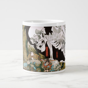 Vintage Ukiyo-e Kuniyoshi Skelett-Gespenst-Kunst Jumbo-Tasse