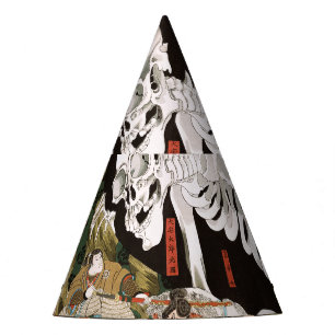 Vintage Ukiyo-e Kuniyoshi Skelett-Gespenst-Kunst Partyhütchen