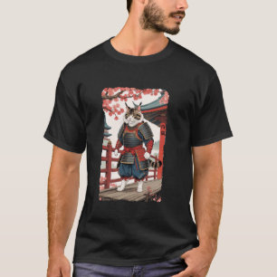 Vintage-Ukiyo-e-Samurai-Katze-im-Kimono-Sumi-e-Nin T-Shirt