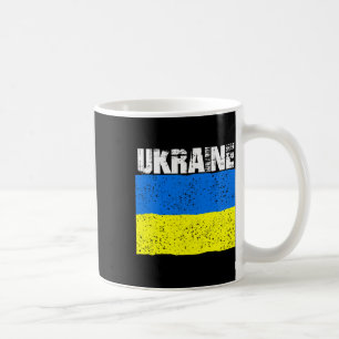Vintage Ukraine abgenutztes ukrainisches Flaggenst Kaffeetasse