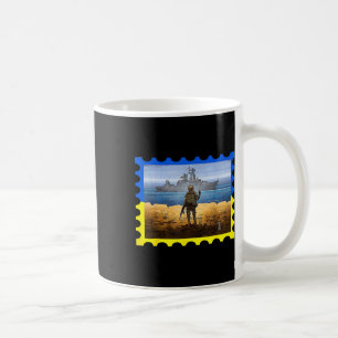 Vintage Ukraine Briefmarke Flagge Stolz 6 Kaffeetasse
