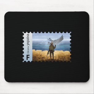 Vintage-Ukraine-Briefmarke Flagge Stolz Muttertag Mousepad