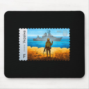 Vintage Ukraine - Briefmarke-Flaggenmarke der Mutt Mousepad