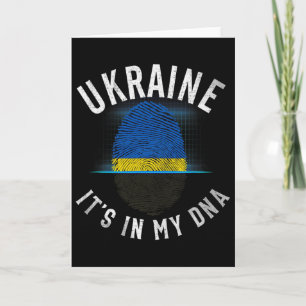 Vintage Ukraine-Flagge - Es ist in meiner DNA - Uk Karte