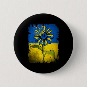Vintage Ukraine Sonnenblume Schmetterling Ukraine  Button