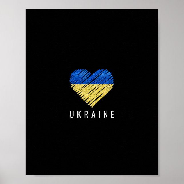 Vintage Ukraine Ukrainian Flag Pride 2  Poster (Vorne)