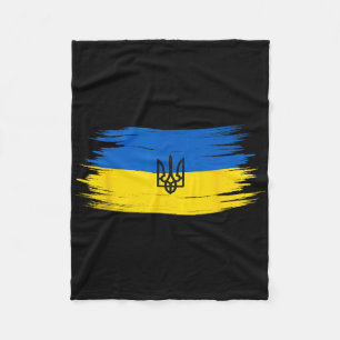 Vintage Ukraine Ukrainische Flagge Stolz 12 Fleecedecke