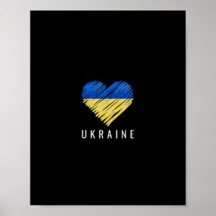 Vintage Ukraine Ukrainische Flagge Stolz 2 Poster
