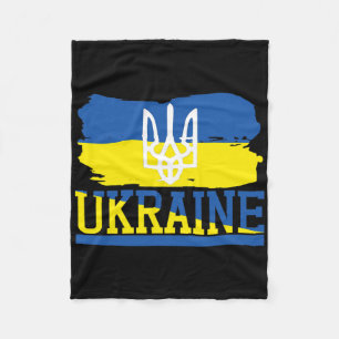Vintage Ukraine Ukrainische Flagge Stolz 3  Fleecedecke