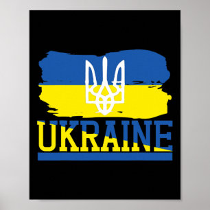 Vintage Ukraine Ukrainische Flagge Stolz 3 Poster