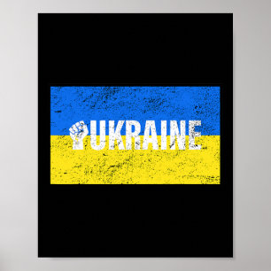 Vintage Ukraine Ukrainische Flagge Stolz 8 Poster