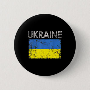 Vintage Ukraine Ukrainische Flagge Stolz Geschenk Button