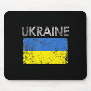Vintage Ukraine Ukrainische Flagge Stolz Geschenk Mousepad