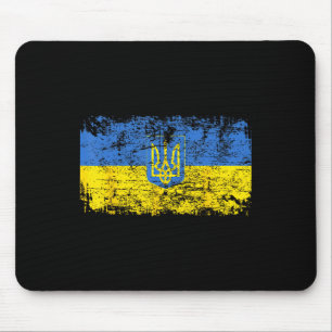Vintage Ukraine Ukrainische Flagge Stolz Geschenke Mousepad