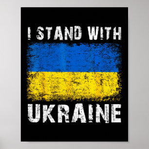 Vintage Ukraine Ukrainische Flagge Stolz Geschenke Poster