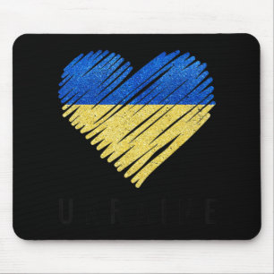 Vintage Ukraine Ukrainische Flagge Stolz Mousepad
